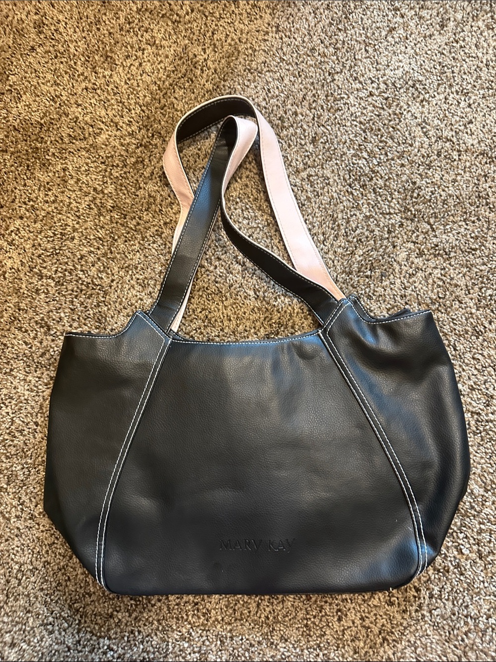Mary Kay Black Tote with Pink Shoulder Straps